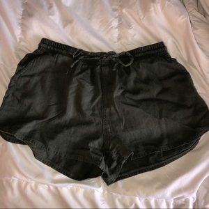 dark green baggy shorts